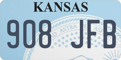 KS license plate 908JFB