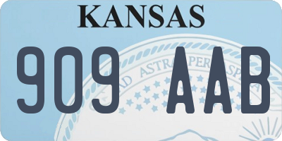 KS license plate 909AAB