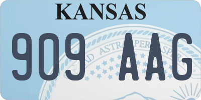 KS license plate 909AAG