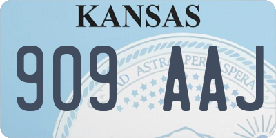 KS license plate 909AAJ