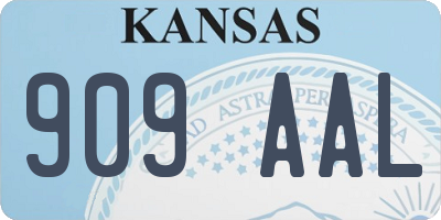KS license plate 909AAL