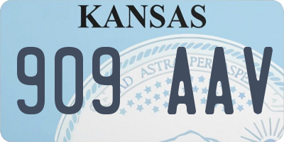 KS license plate 909AAV