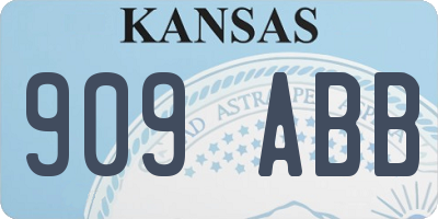 KS license plate 909ABB