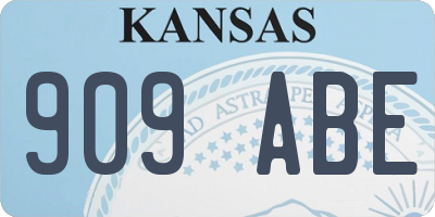 KS license plate 909ABE
