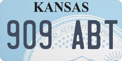 KS license plate 909ABT