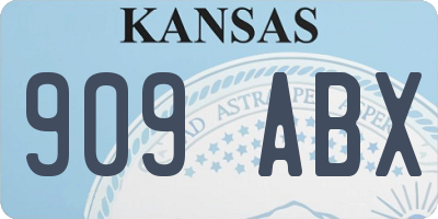 KS license plate 909ABX
