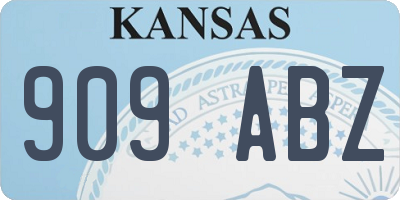KS license plate 909ABZ