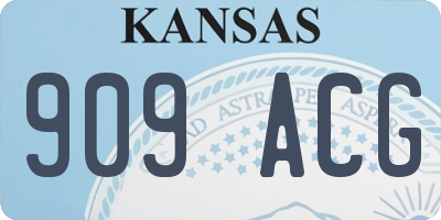 KS license plate 909ACG