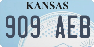 KS license plate 909AEB