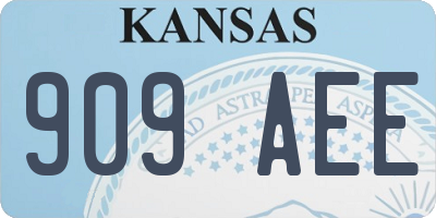 KS license plate 909AEE