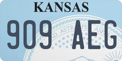 KS license plate 909AEG