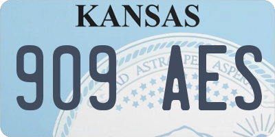KS license plate 909AES