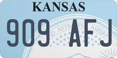 KS license plate 909AFJ