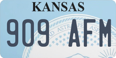 KS license plate 909AFM