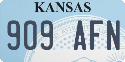 KS license plate 909AFN