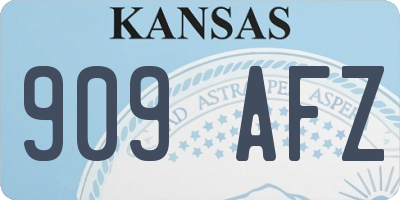 KS license plate 909AFZ