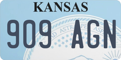 KS license plate 909AGN