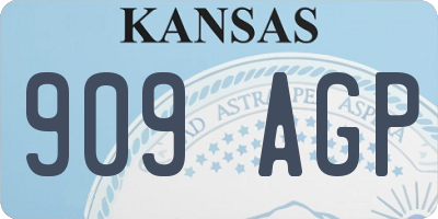 KS license plate 909AGP
