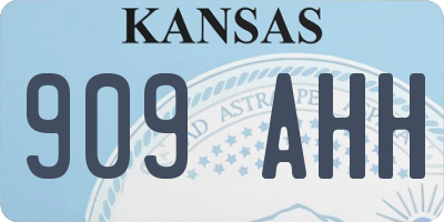 KS license plate 909AHH
