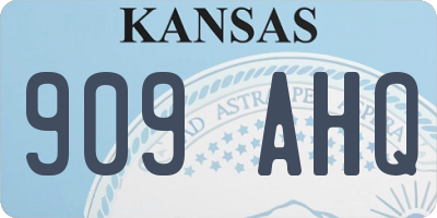 KS license plate 909AHQ