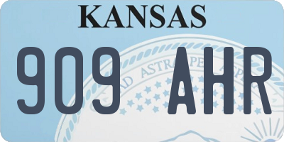 KS license plate 909AHR