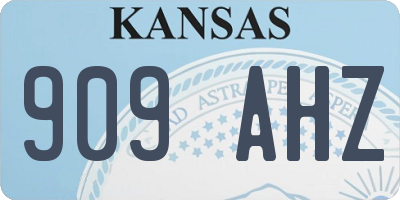 KS license plate 909AHZ