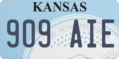 KS license plate 909AIE