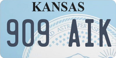 KS license plate 909AIK