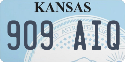 KS license plate 909AIQ