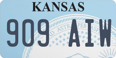 KS license plate 909AIW