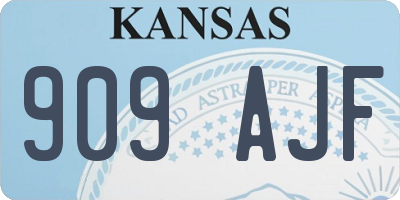 KS license plate 909AJF