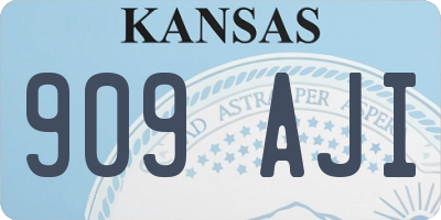 KS license plate 909AJI