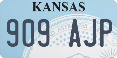 KS license plate 909AJP