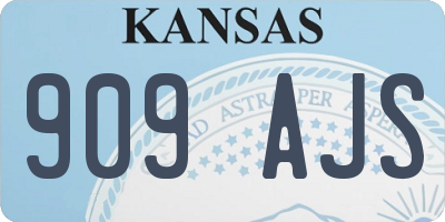 KS license plate 909AJS