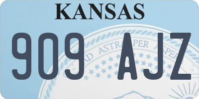 KS license plate 909AJZ