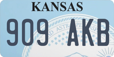 KS license plate 909AKB
