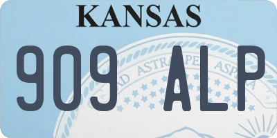 KS license plate 909ALP