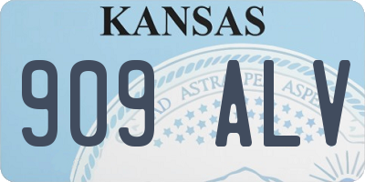 KS license plate 909ALV