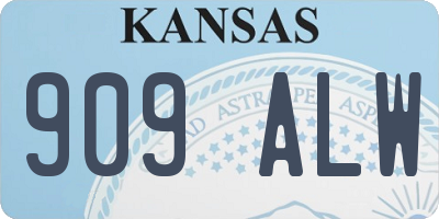 KS license plate 909ALW