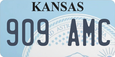 KS license plate 909AMC
