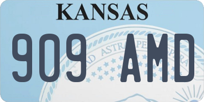 KS license plate 909AMD