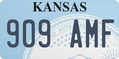 KS license plate 909AMF