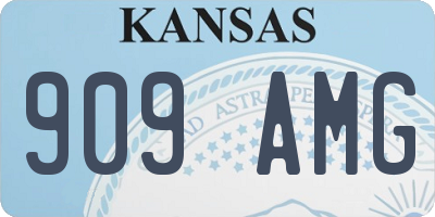 KS license plate 909AMG