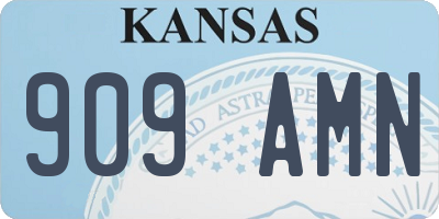 KS license plate 909AMN