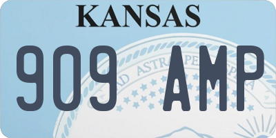 KS license plate 909AMP
