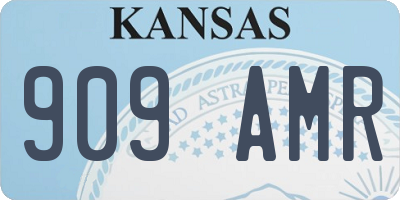 KS license plate 909AMR