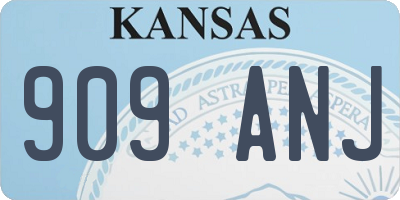 KS license plate 909ANJ