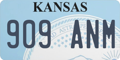 KS license plate 909ANM