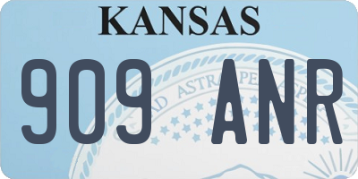 KS license plate 909ANR