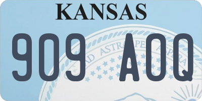KS license plate 909AOQ